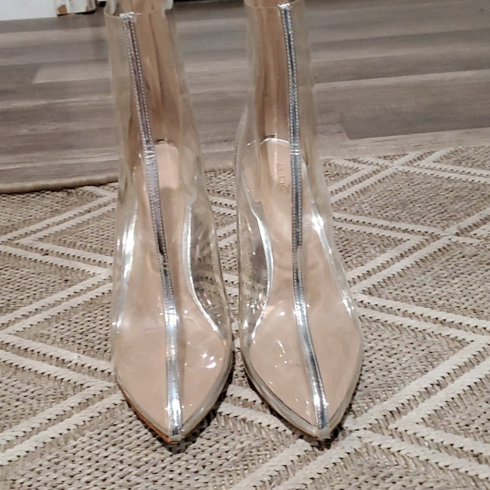 Aldo Clear booties lucite